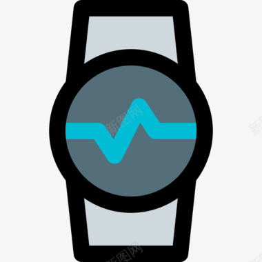 手表智能设备21线性颜色图标图标