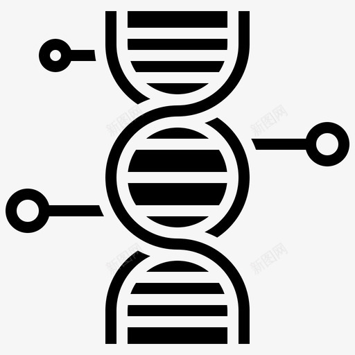 基因工程生物学染色体图标svg_新图网 https://ixintu.com dna 基因工程 染色体 生物学 科学 遗传学和生物工程固体