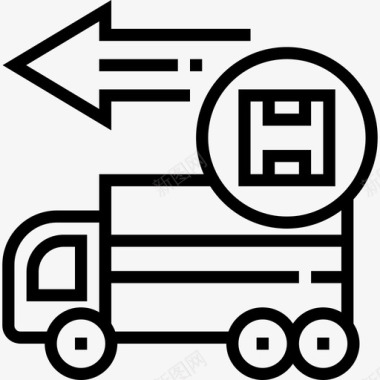 送货车营销策略线性图标图标