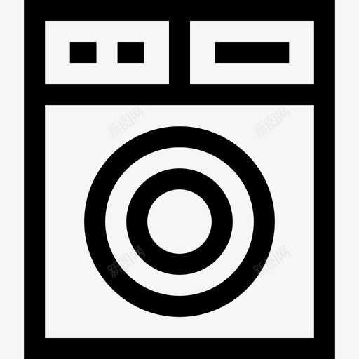洗衣机水管工工具和元件9线性图标svg_新图网 https://ixintu.com 水管工工具和元件9 洗衣机 线性