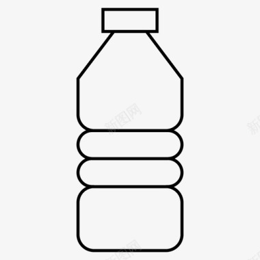 水瓶塑料瓶派对庆祝图标图标