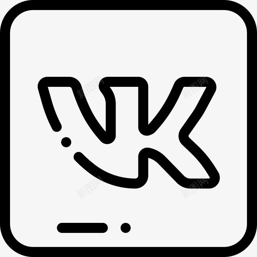 VK社会平均36线性图标svg_新图网 https://ixintu.com VK 社会平均36 线性