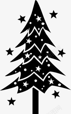 圣诞树十二月云杉图标图标