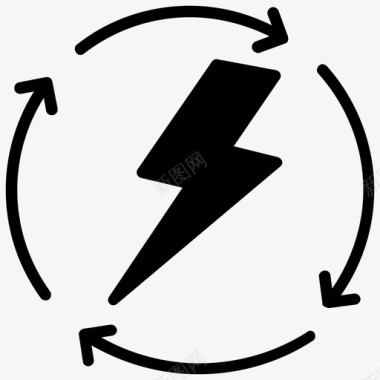 电压警告电气标志图标图标