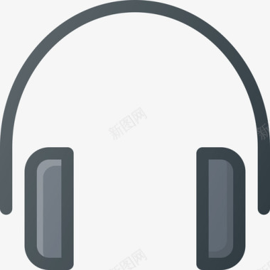 耳机音乐音频3线性颜色图标图标