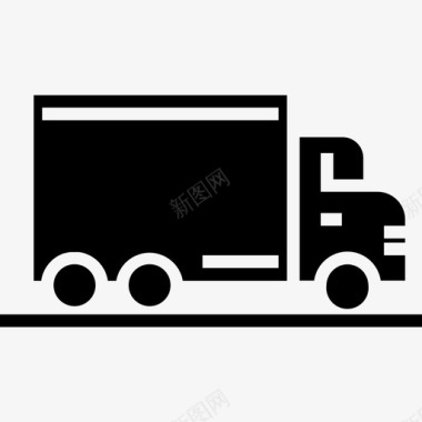 送货车包裹递送购物图标图标