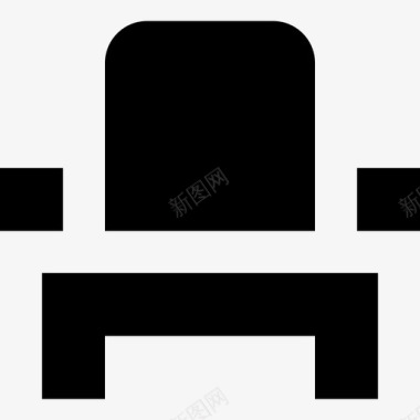单色活动座椅图标图标