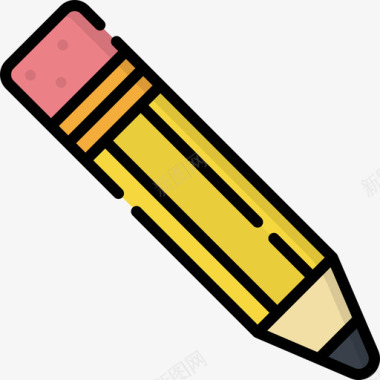 铅笔返校22线颜色图标图标