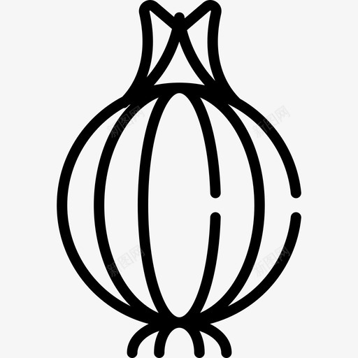 洋葱水果蔬菜8图标svg_新图网 https://ixintu.com 水果 洋葱 线状 蔬菜8