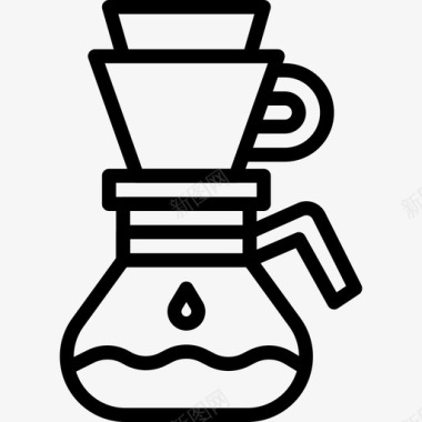 咖啡机咖啡店28直线型图标图标