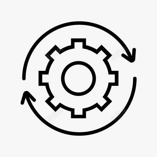 齿轮配置执行图标svg_新图网 https://ixintu.com 工具 执行 设置 配置 齿轮