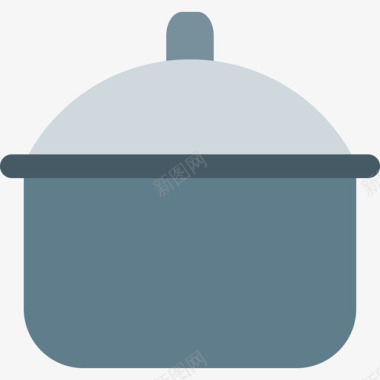 烹饪锅食物60扁平图标图标