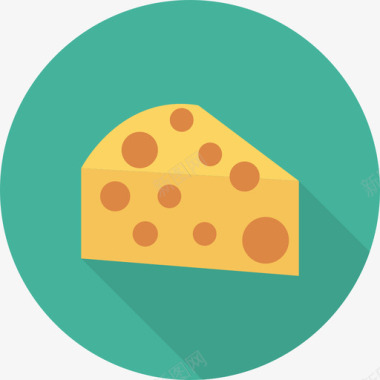 奶酪食品和饮料22圆形图标图标