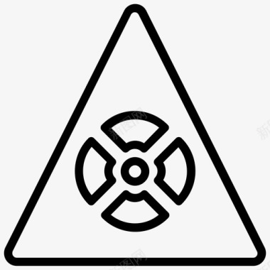 辐射危害核废料放射性图标图标