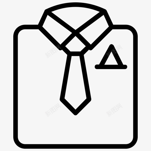 正装服装着装规范图标svg_新图网 https://ixintu.com 服装 正装 正装衬衫 父亲节系列图标 着装规范 领带