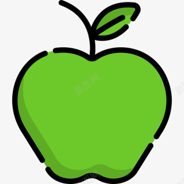 苹果食品和饮料10线性颜色图标图标