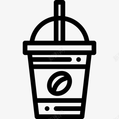 咖啡咖啡店40直线型图标图标