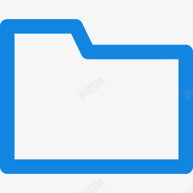 文件夹office58线形蓝色图标图标