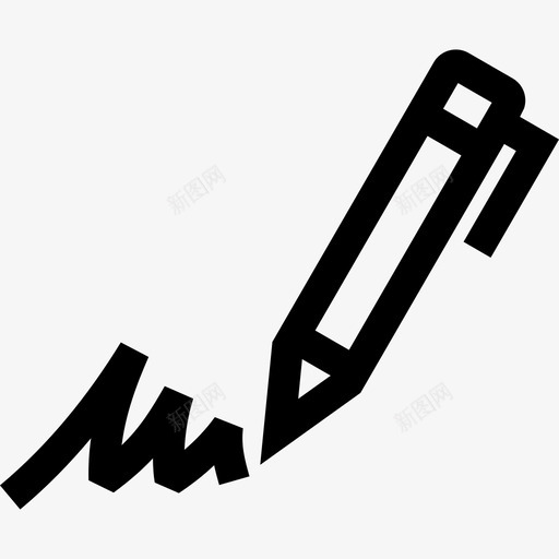 签名手写钢笔图标svg_新图网 https://ixintu.com 手写 签名 钢笔 银行和财务概要
