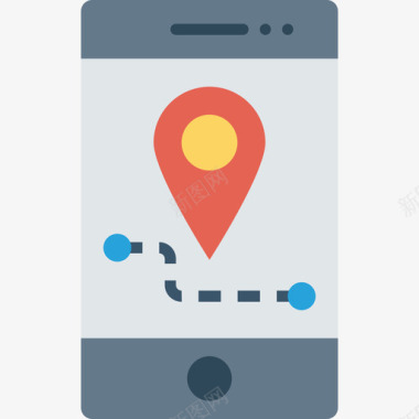 智能手机地图导航平板图标图标