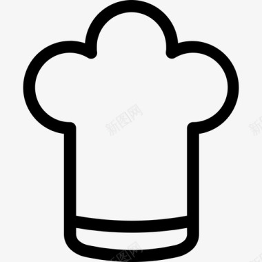 厨师帽厨房37直线型图标图标