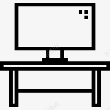 电视桌家用家具6直线型图标图标