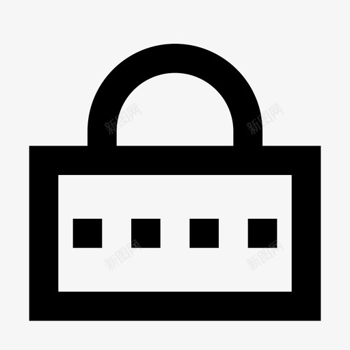 密码锁保险箱图标svg_新图网 https://ixintu.com 保险箱 密码 电子商务基本图标集 锁