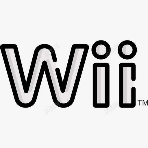 Wii视频游戏logo2线性颜色图标svg_新图网 https://ixintu.com Wii 线性颜色 视频游戏logo2
