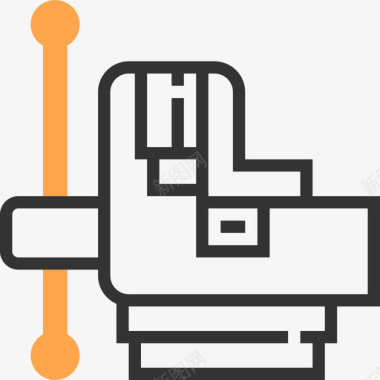 虎钳工业仪器黄影图标图标