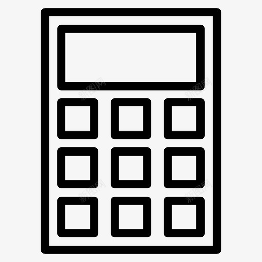 计算器数学数字图标svg_新图网 https://ixintu.com 加号 合计 数字 数学 文具 计算器