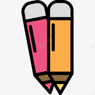 钢笔办公文具4线颜色图标图标
