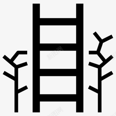 梯子木工楼梯图标图标