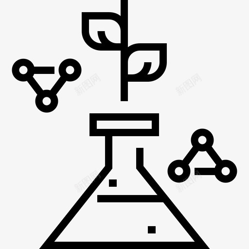 试管化学11线性图标svg_新图网 https://ixintu.com 化学11 线性 试管