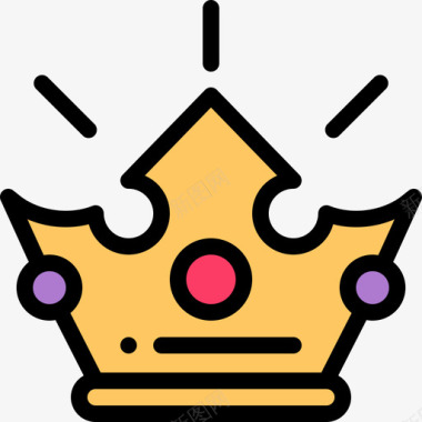 皇冠游戏28线性颜色图标图标