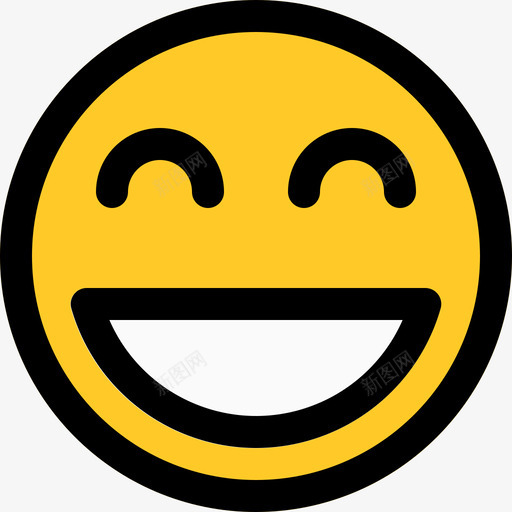 微笑表情符号26线性颜色图标svg_新图网 https://ixintu.com 微笑 线性颜色 表情符号26