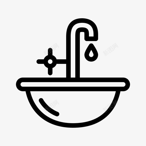 水槽清洁洗手图标svg_新图网 https://ixintu.com 房子 水 水槽 洗手 清洁 移动