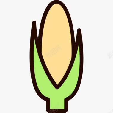 玉米农场13线性颜色图标图标