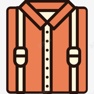 衬衫伐木工人3线条颜色图标图标