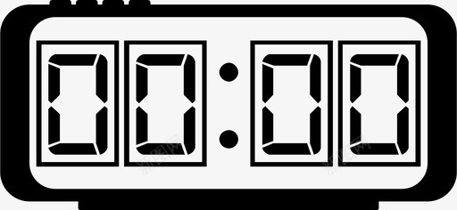 数字钟闹钟警报图标图标