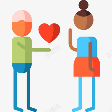 爱情人际关系和情感3平淡图标图标