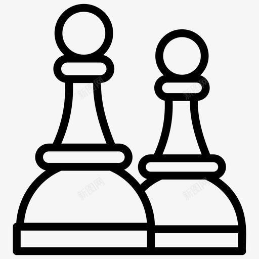 国际象棋棋盘游戏象棋棋子图标svg_新图网 https://ixintu.com 国际象棋 棋子 棋盘游戏 策略 西洋棋 象棋棋子 赌场元素线图标