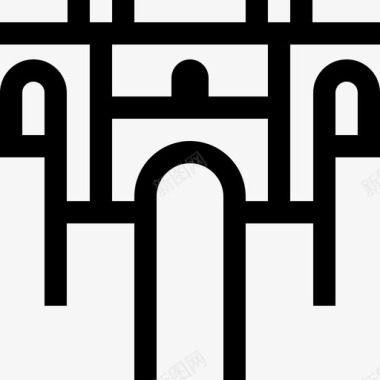 隆达新桥纪念碑17直线图标图标