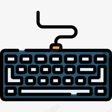 键盘技术15线颜色图标图标