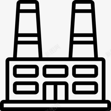 工厂24号楼直线型图标图标