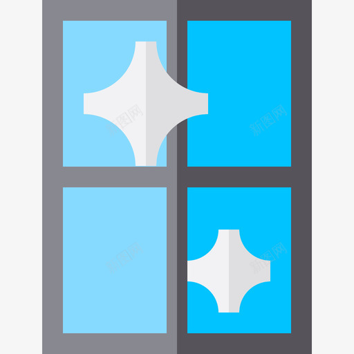 窗户清洁8平的图标svg_新图网 https://ixintu.com 平的 清洁8 窗户