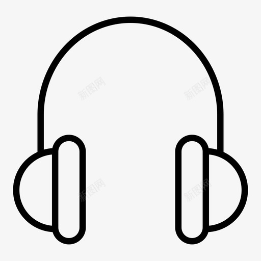 耳机听音乐图标svg_新图网 https://ixintu.com 听 耳机 音乐
