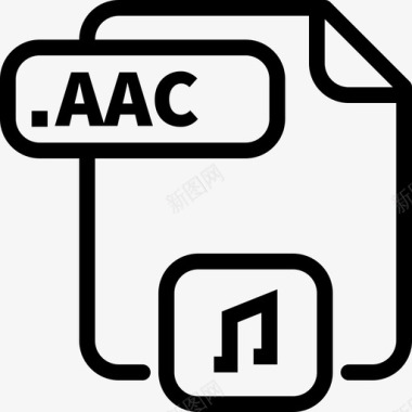 Aac25号文件线性图标图标