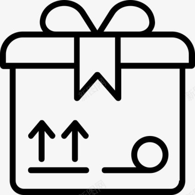 礼品物流和送货浅圆形图标图标