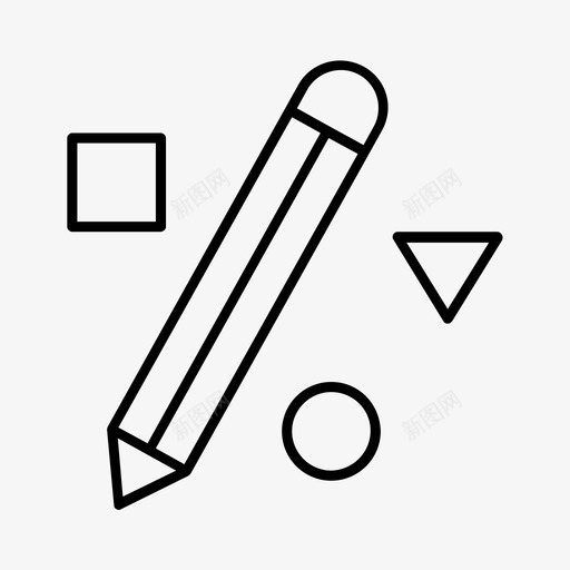 创造工艺铅笔图标svg_新图网 https://ixintu.com 创造 工艺 形状 数据通信 铅笔