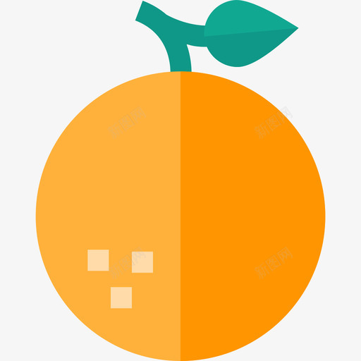 橙色水果蔬菜3扁平图标svg_新图网 https://ixintu.com 扁平 橙色 水果蔬菜3